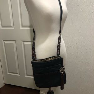 Brighton brown and black crossbody. Super supple leather